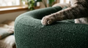 Tela de tapicería tupida y compacta resistente a los arañazos de gato
